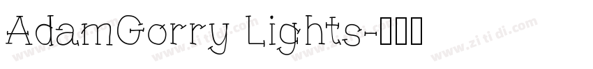AdamGorry Lights字体转换